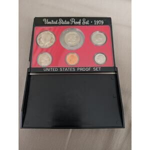 1979-S US Mint Proof Set 6 Coins Susan B Anthony SBA Dollar OGP Case